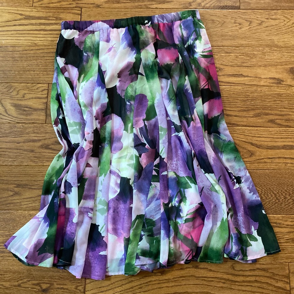 Christopher & Banks lined chiffon skirt, like new!